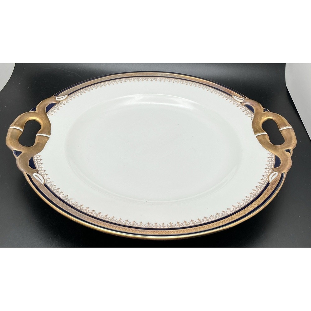 Hutschenreuther Porcelain Hohenberg Ware, CMIR, Cobalt Blue Rim with Gilt Decor